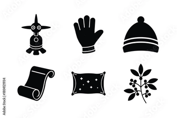 Fototapeta Christmas Icon Vector Bundle