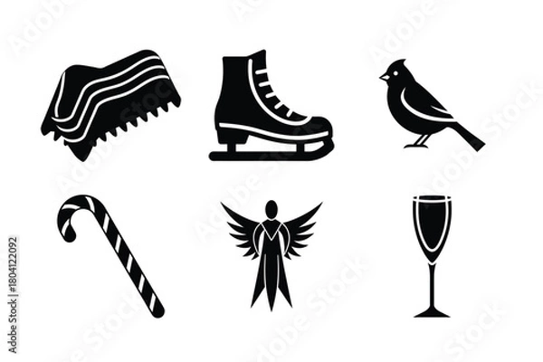 Fototapeta Christmas Icon Vector Bundle