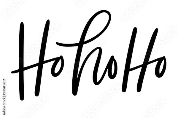 Fototapeta kbecca_vector_handlettering_brushlettered_hohoho