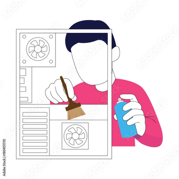 Fototapeta Ultimate Computer Cleaning & Maintenance – Hardware + Cooling System Care