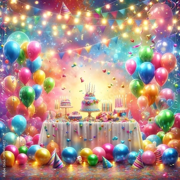 Obraz Ein bunter Partyhintergrund