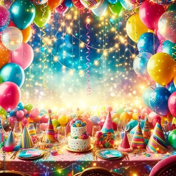 Obraz Ein bunter Partyhintergrund