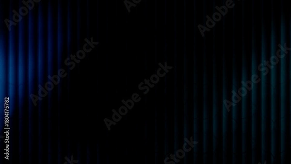 Obraz black background with blue cyan and teal vertical striped glow on opposite sides