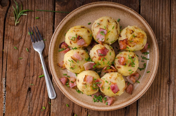 Obraz Bacon dumplings delish food