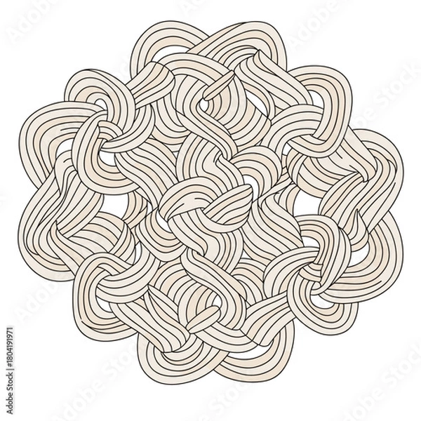 Fototapeta Intricate abstract woven pattern with organic flowing lines and textured details.