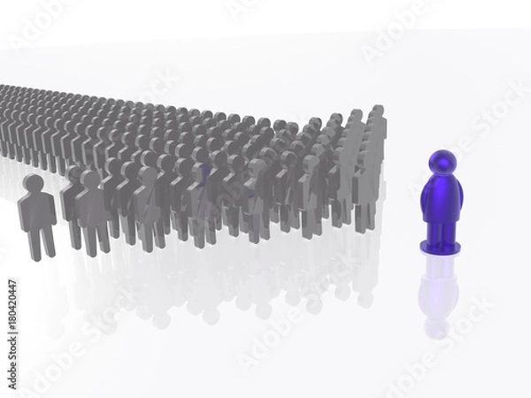 Obraz Blue and grey mans