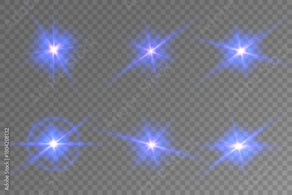 Fototapeta Lens Flare, light glow effect. sun or realistic shining star with backlight effect.
bokeh glitter and sparkles or sparkles on transparent background.
