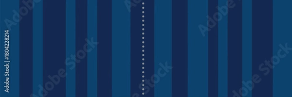 Fototapeta A blue background with vertical stripes and a line of small circles in the center of the image view
