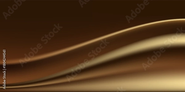 Fototapeta 3d gold liquid silky background, golden fabric or metal foil smooth texture