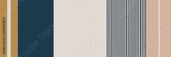 Fototapeta Abstract background with vertical stripes in shades of beige blue and brown creating a modern design