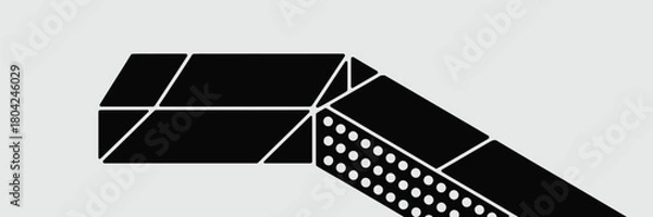 Fototapeta Abstract geometric shapes in black and white with triangles squares and circles design composition art