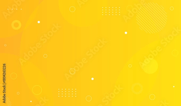 Fototapeta Bright yellow abstract background with geometric shapes and texture.