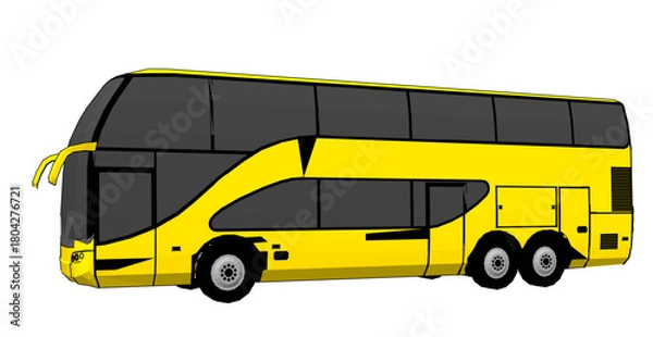 Obraz bus sketch concept 3d illustration	
