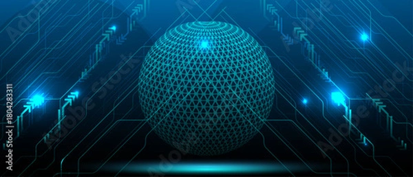 Obraz Global Technology Network and Worldwide Communication