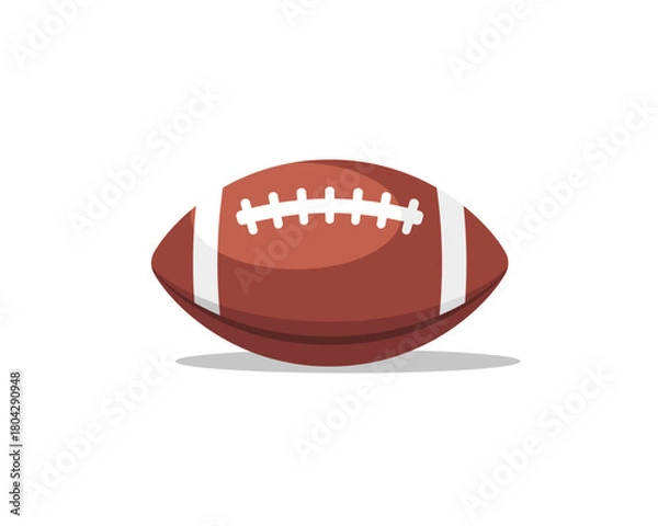 Obraz Football resting on the white surface. Vector illustration.