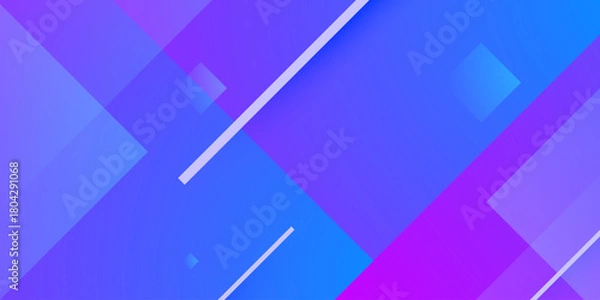 Obraz Abstract blue and purple gradient square theme background. Papercut concept element design. Eps10 vector