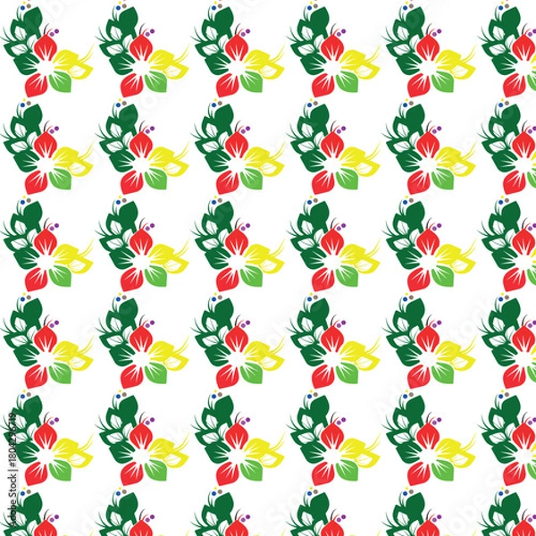 Fototapeta seamless background with flowers