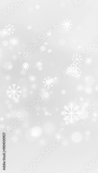 Fototapeta Isolated Christmas Ice Element with Festive Snowfall Decoration