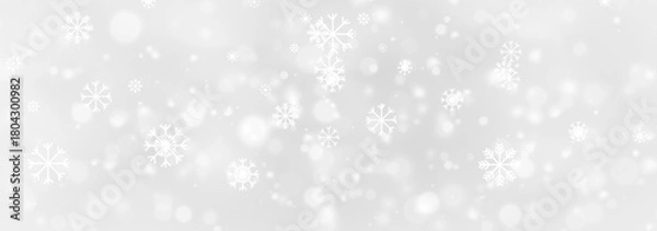 Obraz Festive Snowflake Element with Transparent Winter Vector
