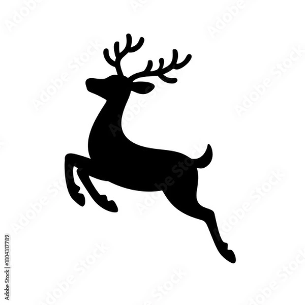 Obraz Christmas Reindeer Silhouette