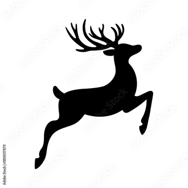 Obraz Christmas Reindeer Silhouette