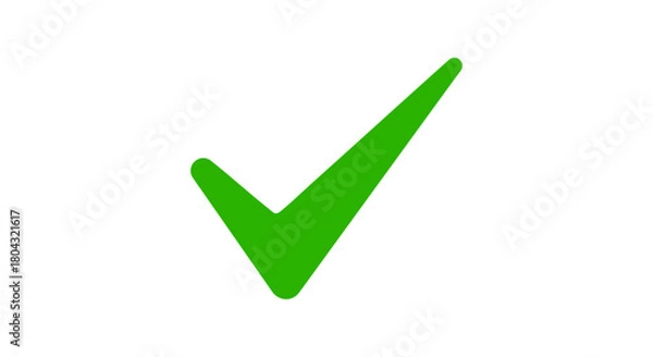 Fototapeta Green Checkmark Icon – Clean Approval Tick Symbol Vector - green check mark