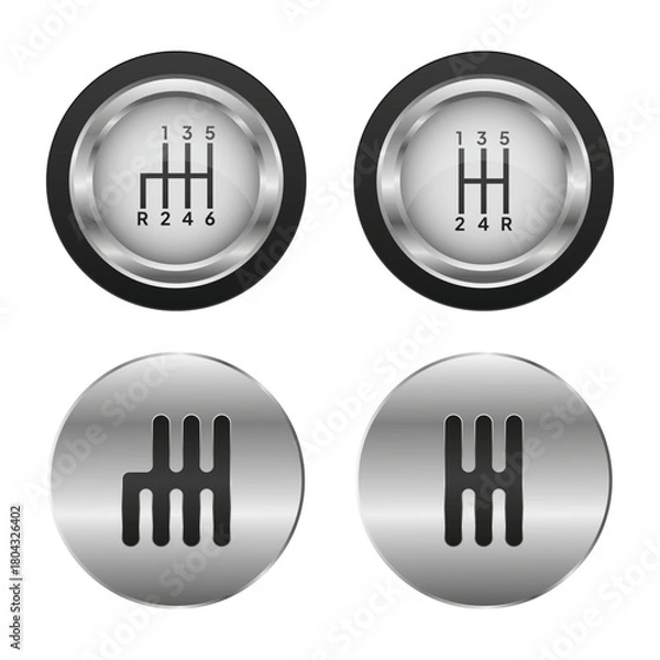 Obraz Car Gear Shift Vector Illustration