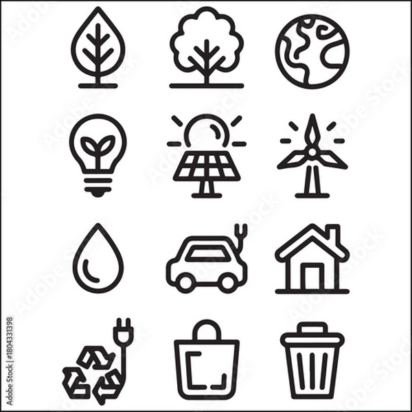 Fototapeta People and teamwork line icons collection. icon set in a flat design. Thin outline icons pack. Vector illustration EPS10, black and white coloring pages.