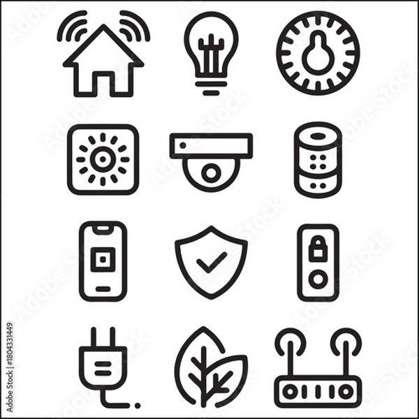 Fototapeta People and teamwork line icons collection. icon set in a flat design. Thin outline icons pack. Vector illustration EPS10, black and white coloring pages.