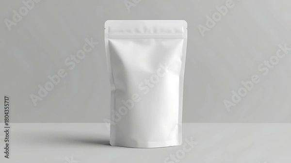 Obraz chips, snacks, candy , A white empty snack bag for food packaging , Blank white food pouch
