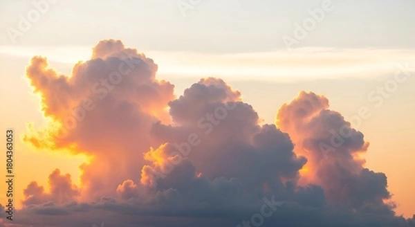 Fototapeta Golden Hour Cloudscape A Symphony of Light and Shadow