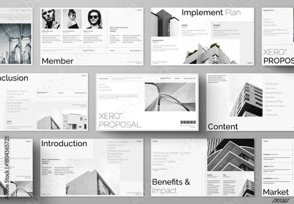 Obraz Minimalistic Business Proposal Presentation Template Design
