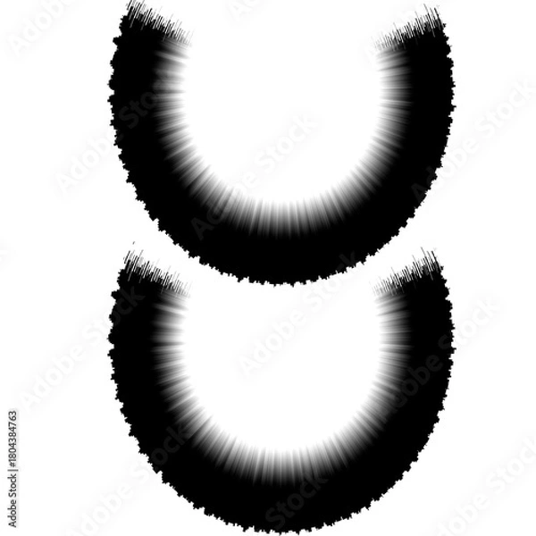 Fototapeta "Abstract Radial Brush Strokes on Transparent PNG Background