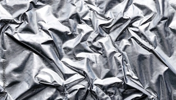 Obraz silver crumpled foil texture background