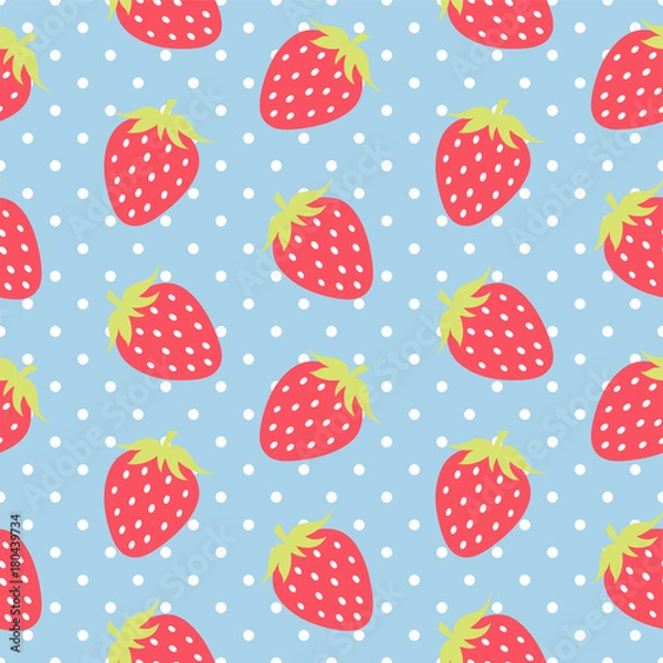 Fototapeta Seamless Strawberry Pattern Vector