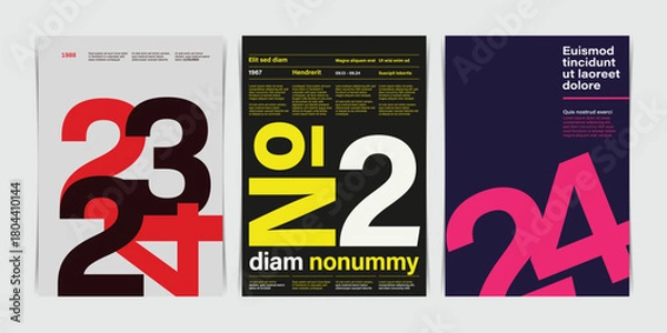 Obraz Abstract Geometric Triangular Design Poster template. Vector illustration.