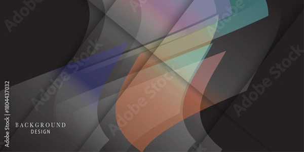 Obraz  Dynamic shadow lines geometric in colorful shape