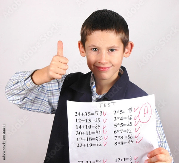 Fototapeta student with A grade
