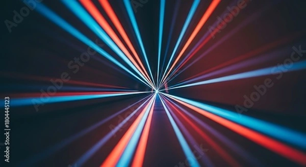 Fototapeta Abstract Light Trails A Dynamic Display of Velocity and Motion in a Dark Universe