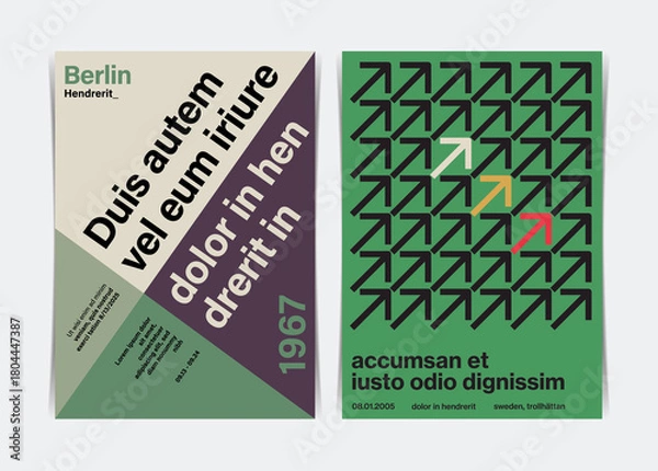 Obraz Modern Editorial Style Poster Template. Vector Illustration.