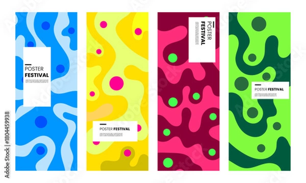 Obraz Abstract minimalist poster illustration, for templates, banners and packaging.