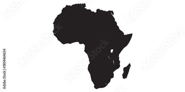 Obraz Africa map silhouette Vector