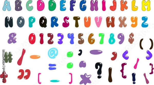 Obraz Alphabet with numbers special characters