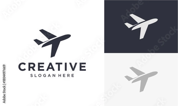 Obraz airplane vector logo