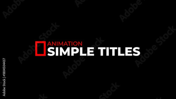 Obraz Clean Title Animation 4