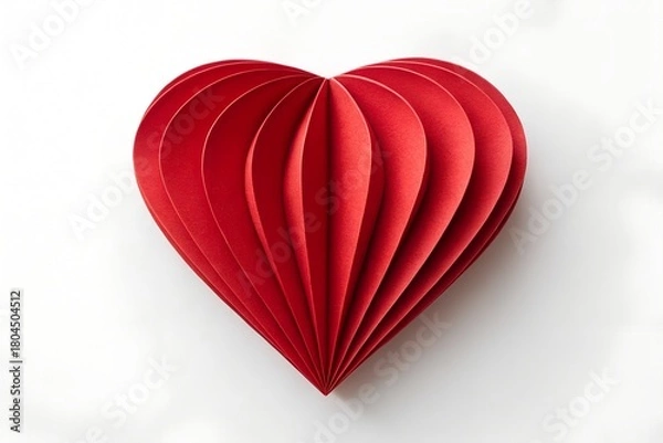 Obraz A shiny red heart-shaped balloon illustration, perfect symbol of romance and passion for a Valentine's Day celebration