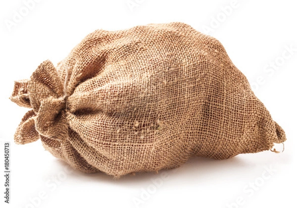 Obraz Small sack isolated on white background