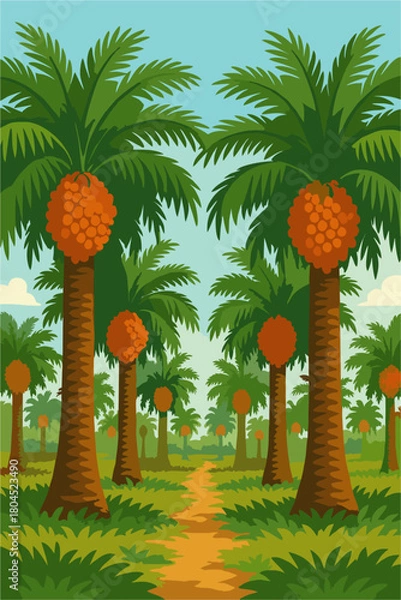 Obraz very beautiful palm fruit vector