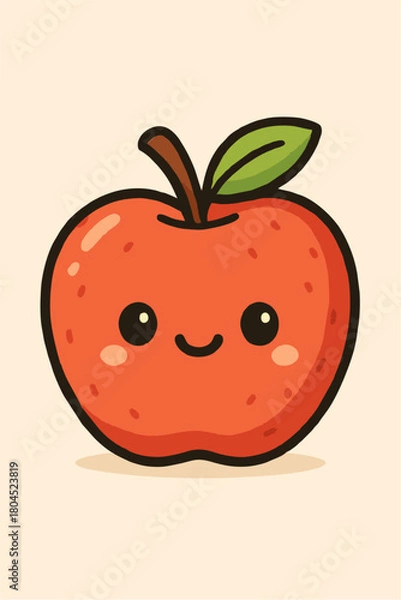Obraz cute apple doodle
