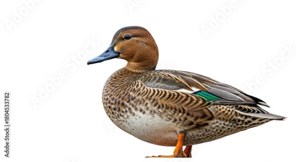 Fototapeta Mallard Duck in Profile with Colorful Plumage 2.
